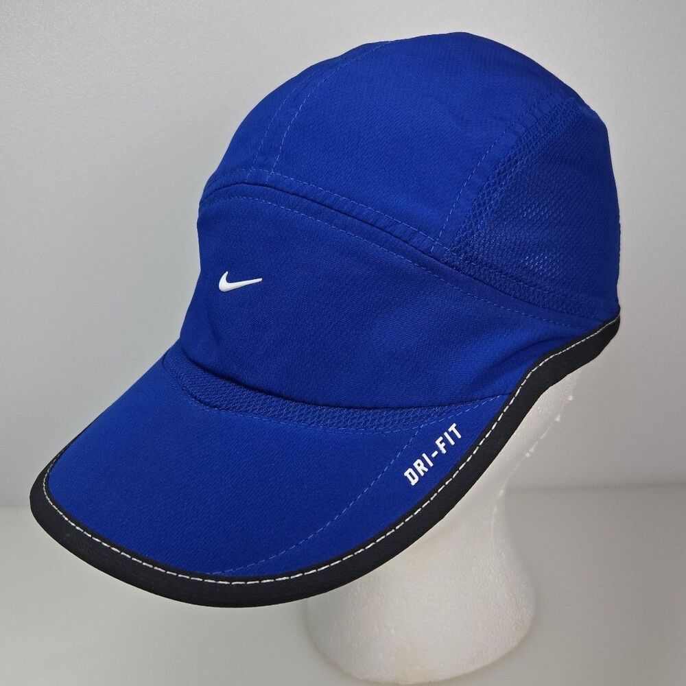 Nike Daybreak Dri-Fit Running Hat Blue 5 Panel Mesh Adjustable Strap Back Unisex